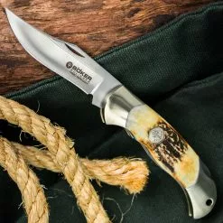 Boker Solingen Boker Junior Scout Stag Folding Knife -Everyday-carry Sales 111910 lifestyle2