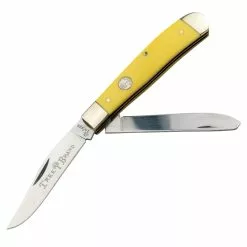 Boker Solingen Boker TS 2.0 Yellow Delrin Trapper Folding Knife