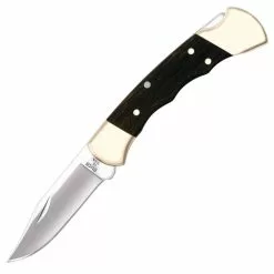 Buck Knives Buck 112 Ranger Folding Knife With Finger Grooved Ebony Handle