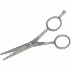 Dovo Stainless Steel Mustache Scissor Set With Brown Leather Pouch