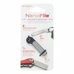 KeySmart NanoFile Keychain Nail File And Mirror -Everyday-carry Sales KS112SS KeySmart NanoFile in Package