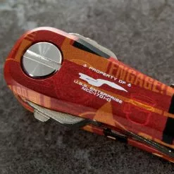 KeySmart Pro Star Trek The Next Generation Compact Key Holder With Tile Smart Location -Everyday-carry Sales KS411TRKJLP KeySmart Pro Star Trek Picard Closeup of Enterprise Image