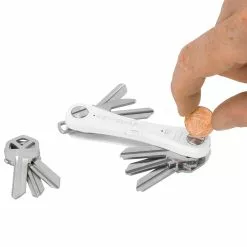 KeySmart Pro Compact Key Holder With Tile Smart Location -Everyday-carry Sales KS411WHT KeySmart Pro Assembly
