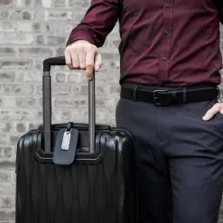 KeySmart RecoverID Anonymous Lost And Found Tag -Everyday-carry Sales KS701SS KeySmart RecoverID Tag on Luggage