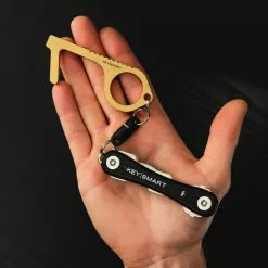 CleanKey Brass Tool By KeySmart -Everyday-carry Sales KS904BRS CleanKey Fits on Your Keychain