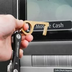CleanKey Brass Tool By KeySmart -Everyday-carry Sales KS904BRS CleanKey Works on Touch Screens