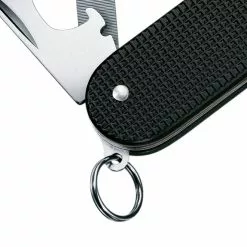 Victorinox Cadet Black Swiss Army Knife -Everyday-carry Sales SA0260123R Cadet Black Keyring Detail