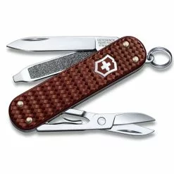 Victorinox Classic SD Precious Alox Swiss Army Knife -Everyday-carry Sales SA062214011G Classic SD Precious Alox Brown Open