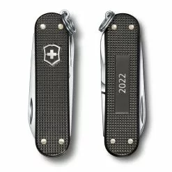 Victorinox Thunder Gray Classic SD Alox 2022 Limited Edition Swiss Army Knife -Everyday-carry Sales SA06221L22 Thunder Gray 2022 Alox Classic SD Front and Back