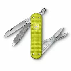 Victorinox Electric Yellow Classic SD Alox 2023 Limited Edition Swiss Army Knife -Everyday-carry Sales SA06221L23 Electric Yellow Alox 2023 Classic SD Open