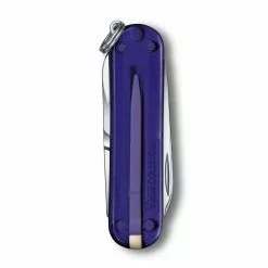 Victorinox Classic SD Swiss Army Knife, 2021 Translucent Colors -Everyday-carry Sales SA06223T29 Victorinox Classic SD Persian Indigo Back