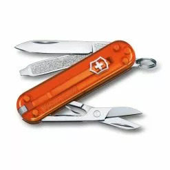 Victorinox Classic SD Swiss Army Knife, 2021 Translucent Colors -Everyday-carry Sales SA06223T82 Victorinox Classic SD Fire Opal