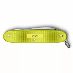 Victorinox Electric Yellow Pioneer X Alox 2023 Limited Edition Swiss Army Knife -Everyday-carry Sales SA08231L23 Victorinox Electric Yellow Pioneer X Back Panel Engraved 8e5c6f9c 126a 481f ba13 6c124aeb2914