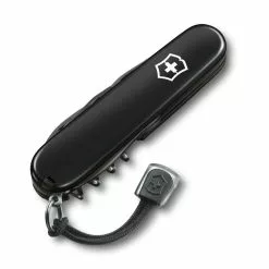 Victorinox Onyx Black Spartan Swiss Army Knife 7 Victorinox Onyx Black Spartan Swiss Army Knife -Everyday-carry Sales SA1360331P Onyx Black Spartan Closed Angle