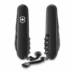 Victorinox Onyx Black Spartan Swiss Army Knife 8 Victorinox Onyx Black Spartan Swiss Army Knife -Everyday-carry Sales SA1360331P Onyx Black Spartan Front and Black