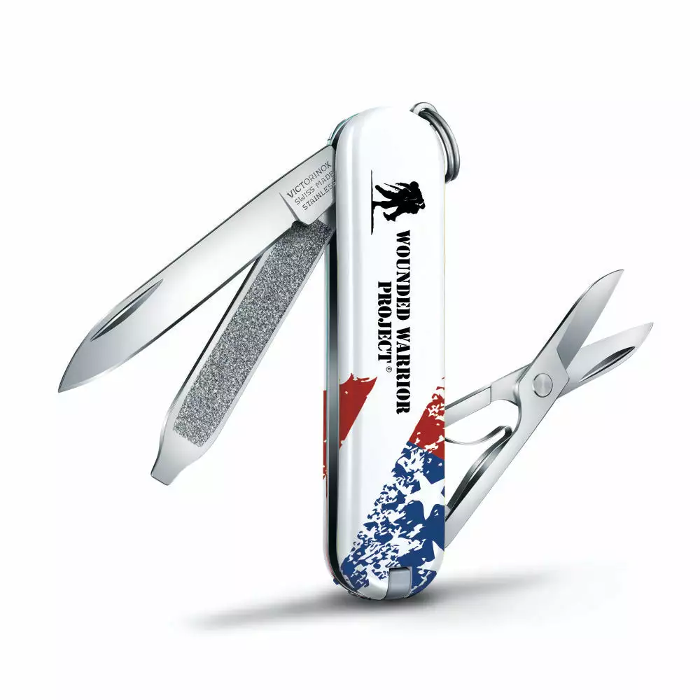 Victorinox Wounded Warrior Project Speckled American Flag Classic SD Swiss Army Knife 1 Victorinox Wounded Warrior Project Speckled American Flag Classic SD Swiss Army Knife