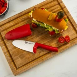 Zwilling J.A. Henckels Twinny Kid's Chef's Knife By Zwilling -Everyday-carry Sales ZHTwinny Red on Sandwich Board