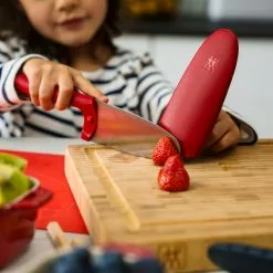 Zwilling J.A. Henckels Twinny Kid's Chef's Knife By Zwilling -Everyday-carry Sales ZHTwinny Slicing Strawberries