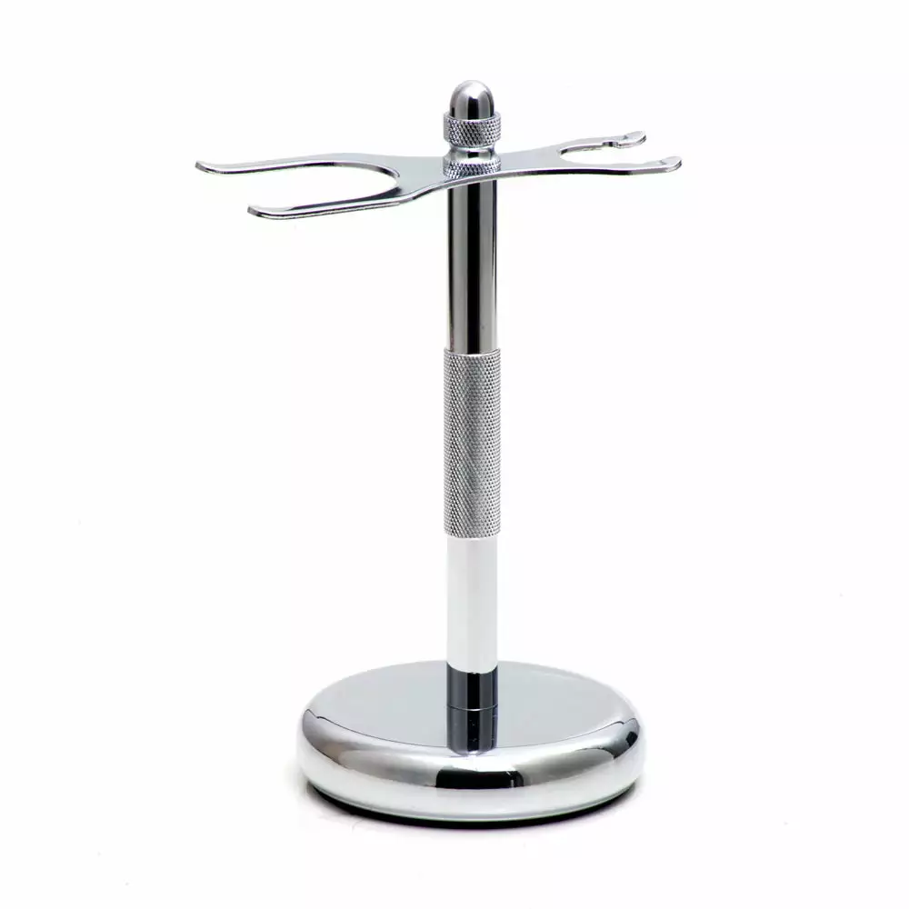 Pure Badger Universal Shaving Stand For Razor And Brush - Chrome 1 Pure Badger Universal Shaving Stand For Razor And Brush - Chrome